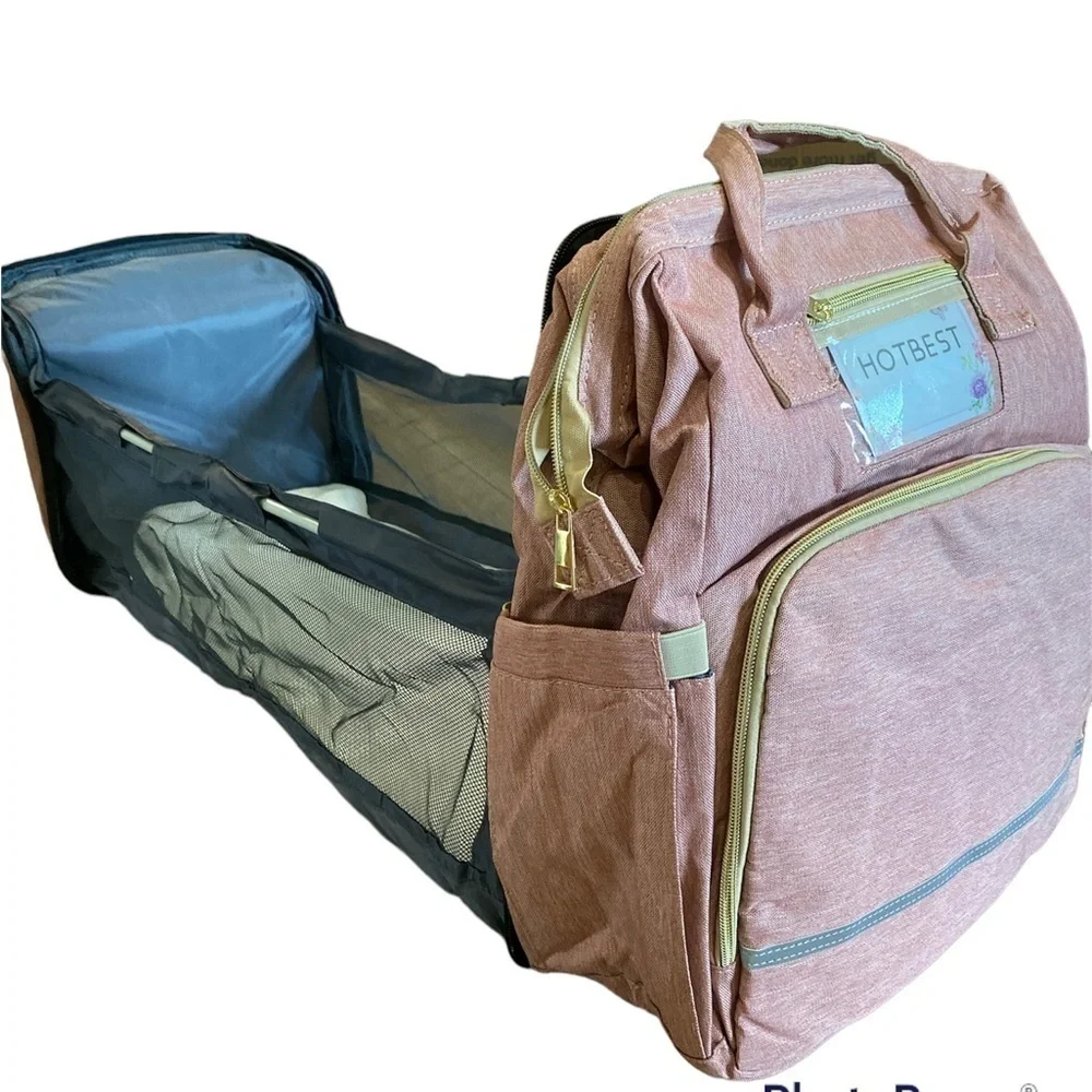 Brand New Travel Diaper Bag Back Pack 3 in 1 Foldable Bed